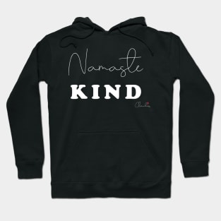 Namaste Kind Black n White Design Print Hoodie